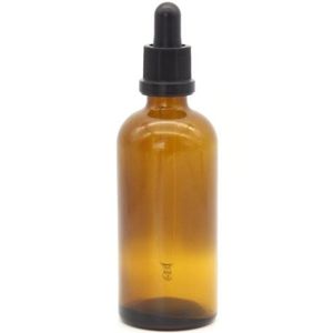 Flacon compte-gouttes en verre ambré avec bouchon à vis 50 ml, flacon de laboratoire - Product Image 1