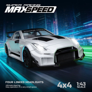 Auto RC in <span class=keywords><strong>Scala</strong></span> 1/43 Micro 4WD con Sterzo di Precisione Completamente Proporzionale ad Alta Velocità con Luci LED Mini Veicolo da Corsa Telecomandato - Product Image 2