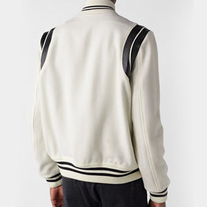 2024แจ็กเก็ตเบสบอลเลตเตอร์แมนสำหรับผู้ชายขายดีเสื้อแจ็คเก็ตระบายอากาศผ้ากำมะหยี่ขนแกะออกแบบได้ตามต้องการสำหรับฤดูหนาว - Product Image 4