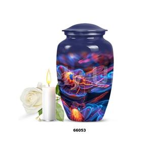 Venta caliente gran aluminio dragón cremación adulto urna para cenizas humanas con bolsa de terciopelo gratis - Product Image 4