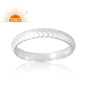 Bague en argent sterling fin au design personnalisé, fabrication de bijoux indiens - Product Image 1