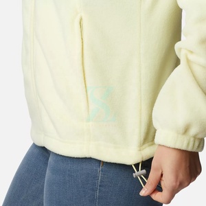 Sudaderas con cremallera para mujer de calidad superior 100% Material de algodón Streetwear estilo logotipo personalizado con bolsillos Sudadera con capucha para mujer - Product Image 4