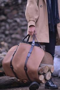 Vintage Hand Made Heavy Duty Gift <b>for</b> Men Wood Carrier Firewood Leather Wood <b>Log</b> Firewood Storage <b>Fireplace</b> LLR-0003 - Product Image 3