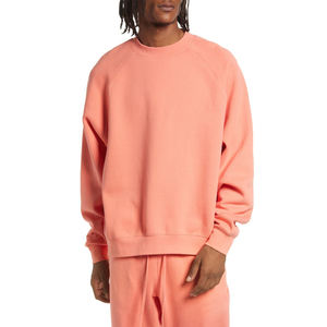 Sudadera de cuello redondo de talla estadounidense de manga larga de peso pesado 380 GSM algodón Unisex liso teñido de gran tamaño ropa personalizada para hombre - Product Image 1