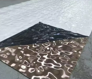 Tavan paneli dekoratif dövülmüş 304 paslanmaz çelik plaka su dalgalanma dalga etkisi ASTM 7 gün T <span class=keywords><strong>SS</strong></span> sac bükme işleme - Product Image 2