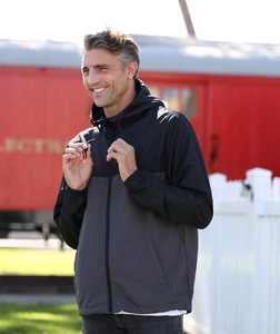 Chaquetas Cortavientos Personalizadas con Logotipo Bordado para Hombre, Temporada de Primavera, OEM, Chaqueta Cortavientos con Capucha y Cremallera Personalizada, Impresa, No Tejida - Product Image 4