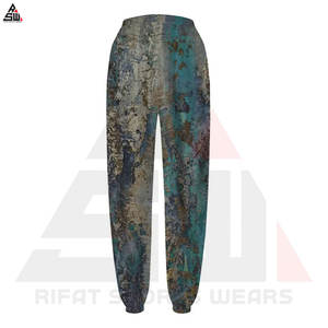 Pantalons de survêtement pour hommes de qualité supérieure, délavés, respirants, décontractés, travail de bureau, Logo personnalisé, étiquette 100% coton par sublimation - Product Image 4