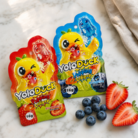 Yoloduck Halal Bonbons Durs Personnalisés en Résine Grande Taille Forme Animale Poudre Créative en Vrac Goût Fruité Sucette