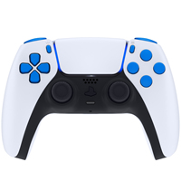 Botones Personalizados Azules para Control de PS5, D-pad, R1, L1, R2, L2, Gatillos, Botones de Compartir, Opciones, Botones Frontales, Juego Completo Personalizado para BDM-030/040/050