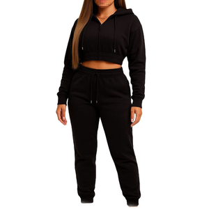 Nouveau style, prix de gros personnalisé, survêtement pour femmes fabriqué en tissu molletonné de coton de haute qualité pour la saison hivernale, pantalon de jogging pour femmes - Product Image 1