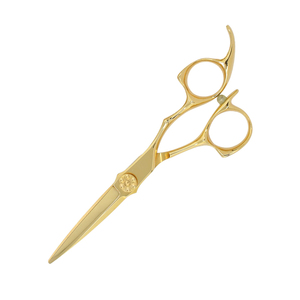 Ciseaux de coiffure avec repose-doigts et vis fantaisie, ciseaux de coupe de cheveux plaqués or, rasoirs à bord tranchant, 6,0 pouces - Product Image 4