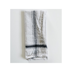 Serviette de cuisine moderne 100% coton GOTS certifiée unique en sergé brodé 550GSM à séchage rapide et anti-rétrécissement. - Product Image 5