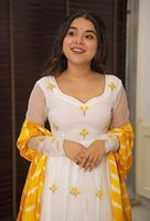 Salwar Kameez pakistanais élégant, tenue ethnique indienne en tissu rayonne brodé, non cousu, pour mariages, fiançailles et tenues de soirée