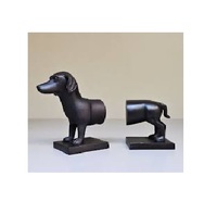 Étagère de bureau pour décoration de la maison moderne personnalisée accessoire de décoration en résine teckel Doxie serre-livres en forme de chien