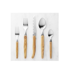 Vajilla con mango de madera, juego de cubiertos, juego de cubiertos de acero inoxidable, juego de cubiertos de diseño elegante a un precio asequible - Product Image 6