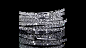 แหวนเพชรเพาะเลี้ยงแบบซ้อนสไตล์โมเดิร์น |   เครื่องประดับหรูหราสำหรับสวมใส่ประจำวันและของขวัญ - Product Image 4