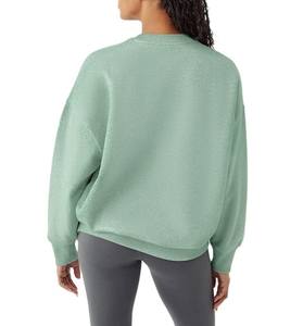 Active Wear Custom Logo Pullover Tallas grandes Mujer Sudadera Cómoda Venta al por mayor Casual Tela de algodón Mujer Sudadera - Product Image 4
