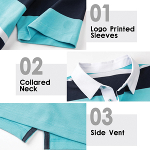 Polo de Manga Corta para Hombre de Alta Calidad, Colorblock, 100% Algodón, Estilo Casual - Product Image 6