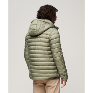 Veste d'hiver de qualité supérieure, style personnalisé, rembourrage en polyester, pour homme, avec logo sur le devant, design à capuche, tissu en laine/polyester - Product Image 2