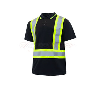 T-shirt polo de sécurité bicolore avec design réfléchissant pour les intervenants d'urgence T-shirt de sécurité avec bande réfléchissante - Product Image 2