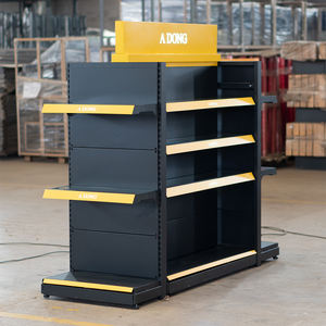 Étagères métalliques de supermarché double face A51 personnalisables présentoir de vente au détail personnalisé pour l'usine de stockage de magasin-couleur de taille - Product Image 4