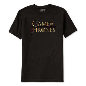 T-shirt da uomo Ripple Junction nera con logo Game of Thrones, vestibilità aderente, in puro cotone jersey traspirante, taglia Small - Product Image 1