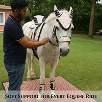 Ensemble de tapis de selle de haute qualité pour chevaux, en coton équestre premium, durable, pour l'équitation, l'entraînement et le dressage