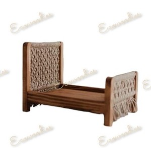 Accesorios de Fotografía para Recién Nacidos, Cama de Madera y Cuna para Muñecas, Diseño Rústico Ecológico para Sesiones de Fotos en Interiores y Exteriores - Product Image 5