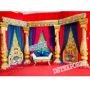 Boda DEL SUR DE LA India, escenario de pavo real, recepción de boda, decoración de escenario, decoración de etapas de boda diseñada - Product Image 1