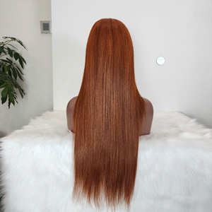 Perruques longues et lisses pour femmes, brun clair, pour perruques blondes et roux, 28 pouces, densité 150%, haute température - Product Image 4