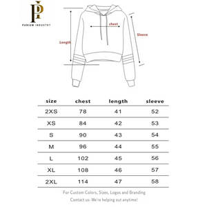 Wholesale Ladies Oversized Cropped Hoodies Wide Elastic Waistband Baggy Sleeve Blank Plain Cotton Fleece Gym Custom Made Hoodies - Product Image 6
