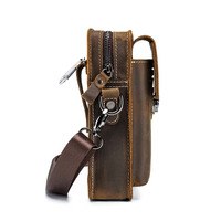 Porte-passeport de voyage en cuir véritable, style hip-hop, imperméable, respirant, avec fermeture à cordon, unisexe, sac banane à bandoulière