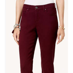 Jeans Skinny Curvy-Fit da Donna Style Co, Pantaloni in Denim Traspirante Berry Taglia 8 - Jeans Casual Boyfriend a Vita Media, Moda Semplice - Product Image 2