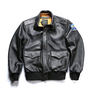 Blousons aviateur en cuir d'hiver pour couple, style urbain, avec col montant, boutons recouverts, tissu non tissé, teinture unie, coupe-vent - Product Image 3