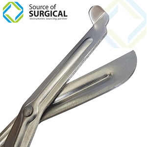 Tijeras de vendaje de utilidad personalizada Instrumentos quirúrgicos manuales de acero inoxidable para emergencias - Product Image 2