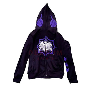 Pull-over à capuche décontracté de couleur unie pour hommes, impression bouffante, vêtements d'hiver à capuche, teints en couleur et personnalisés, à vendre - Product Image 1