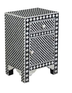 Incrustaciones de hueso negro hechas a mano de alta calidad, el mejor diseño, mesa auxiliar para cama, muebles de sala de estar, gabinete de fabricantes indios - Product Image 6