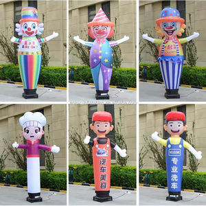 Danseur d'air gonflable de clown <span class=keywords><strong>heureux</strong></span> personnalisé, homme de tube d'air gonflable, danseur d'air gonflable bon marché - Product Image 2