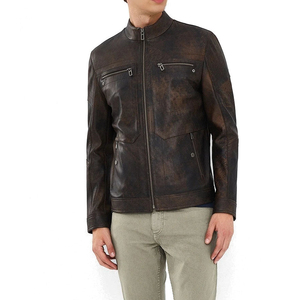 Veste en cuir pour homme, coupe ajustée, élégante, confortable, prix bas, nouvelle arrivée, prix de gros, haute qualité, design OEM. - Product Image 1