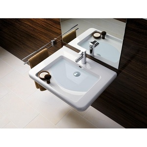 Lavabo Geberit RENOVA COMPACT 600x370mm Blanco con Orificio para Grifo y Desbordamiento, Categoría de Producto: Lavabos GEBERIT - Product Image 4