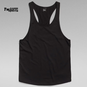 OEM Custom Logo High Quality <b>Men's</b> Workout Tank Tops Fashion <b>White</b> Black Cotton/Bamboo Fiber Breathable Quick Dry O-Neck - Product Image 1