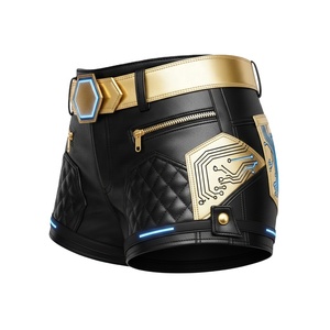 Shorts de plage rétro respirants en velours côtelé à taille élastique pour femme – Nouvelle collection automne-hiver, taille haute amincissante, polyvalents, décontractés, coupe large - Product Image 6