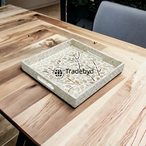 Bandeja de incrustaciones de fregona Tradebyd de lujo hecha a mano para regalar exhibición decorativa y mesa de comedor - Product Image 4