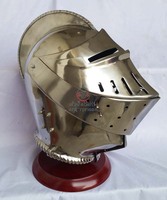 16. Jahrhundert Deutscher Burgonet-Helm aus Stahl, Versilbert, Poliert, Handgefertigt, Sammlerstück, Großhandel, Beste Qualität, Langlebig, für TV und Film
