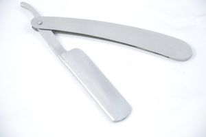 Logotipo personalizado profesional de una sola hoja plegable tradicional Barber Cut Throat Razor hoja de acero inoxidable desechable Color personalizado - Product Image 3