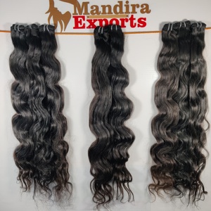 Extensiones de Cabello Humano Virgen Indio con Cutícula Alineada al por Mayor, Cabello Ondulado Profundo Negro sin Procesar - Product Image 4