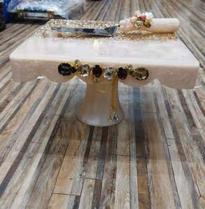 Elegante soporte para pasteles hecho a mano con piedra para fiestas de cumpleaños Herramienta esencial para pasteles - Product Image 1