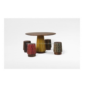 High Quality Wooden <b>table</b> Decorative Garden <b>Stool</b> Outdoor And Indoor <b>Table</b> and <b>Stool</b> Best Price for Export - Product Image 1