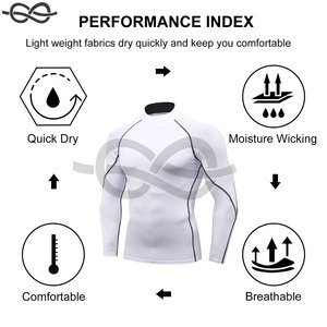 Men's <b>Mock</b> Turtleneck Long Sleeve Compression Workout Shirt Moisture Wicking Fit Athletic <b>Top</b> Size XL - Product Image 2