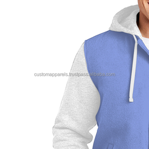 Black cotton fleece varsity <b>jacket</b> for <b>men</b> minimalist stylish letterman <b>jacket</b> for wholesale - Product Image 3